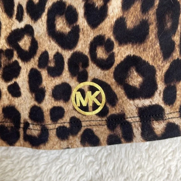 NWT Michaell Kors T-Shirt. Dark Camel Leopard - Picture 6 of 8